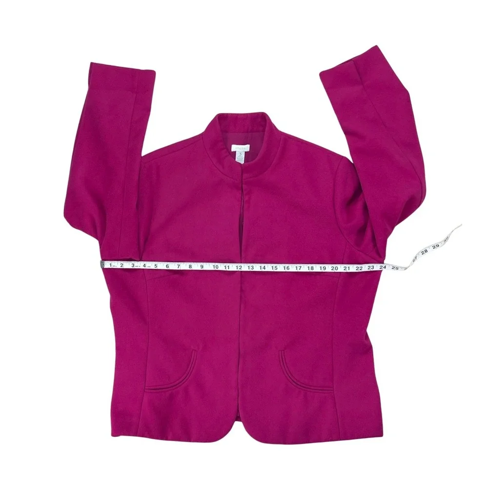 Chico's Pink Hidden Hook Blazer Jacket Womens Academia Old Money Twee Size 3 XL - Picture 13 of 16
